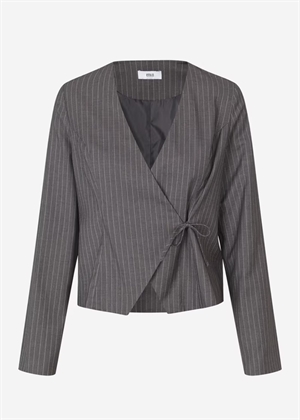 Encroydon ls bluse 7300 Grey/White Pinstriped Envii 